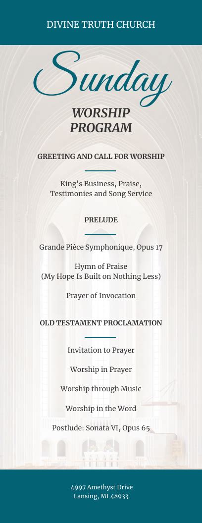 sunday church service program sample|baptist church program sample.